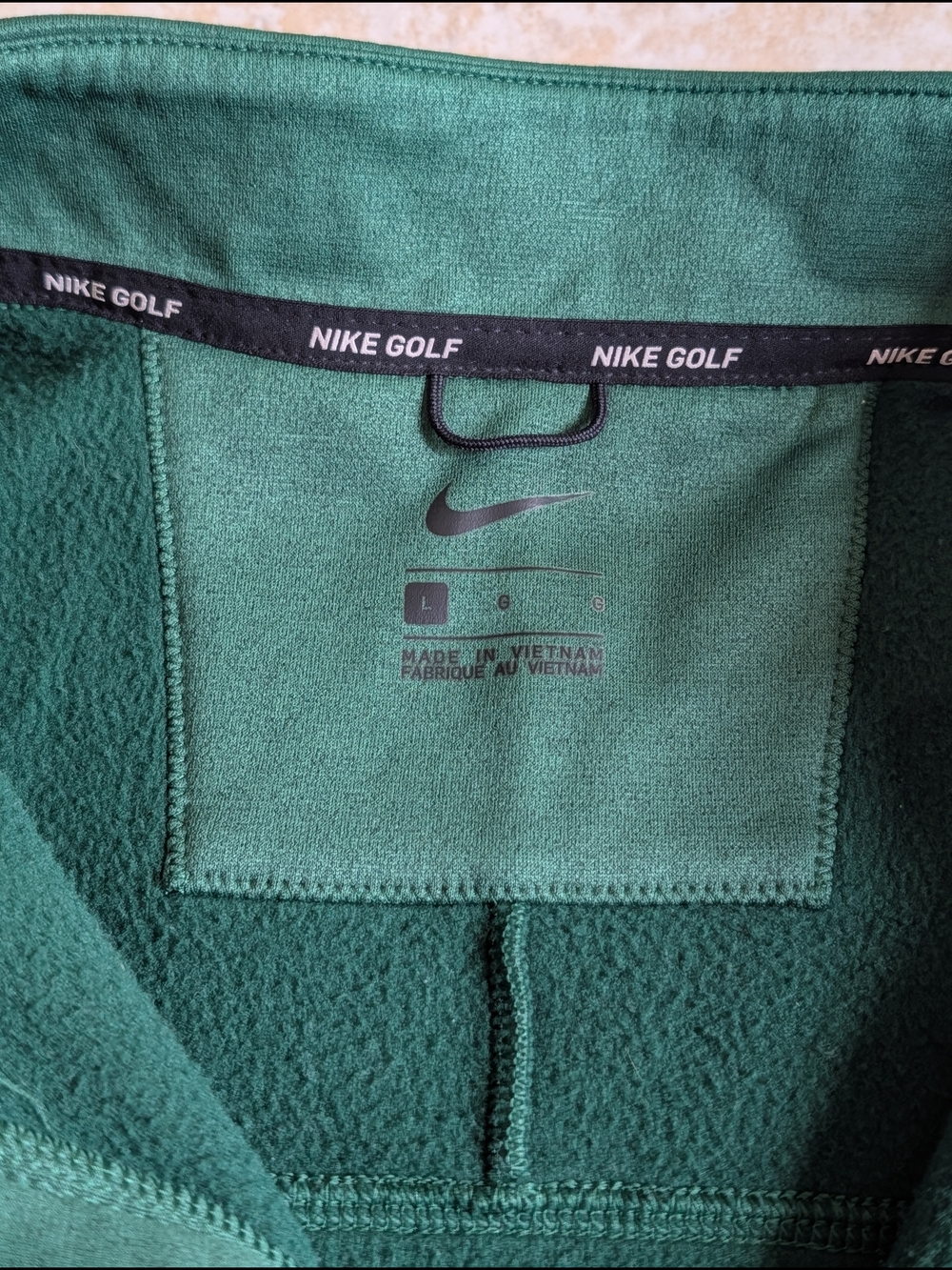 Nike Green Golf Fleece Half-Zip Pullover - Picture 4 of 5